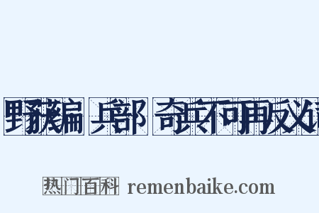 野获编·兵部·奇兵不可再反义词是什么意思的图片